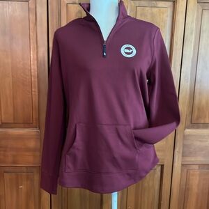 NWT Vineyard Vines burgundy 3/4 zip
